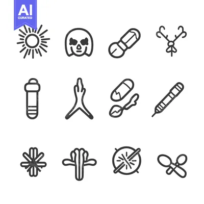 Aset premium populer: A Set of Twelve Abstract Line Drawings
