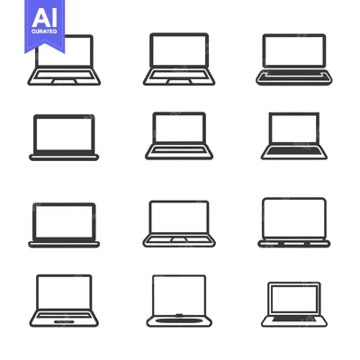 Premium design asset: A Set of Twelve Simple Laptop Icons