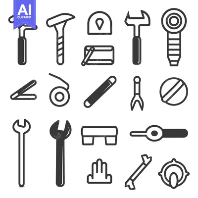 Premium design asset: A Set of Various Tool and Object Line Icons