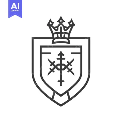Premium design asset: A Shield With A Crown And A Sword Icon