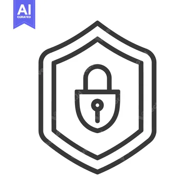 A Shield with a Lock Inside Representing Protection and Security