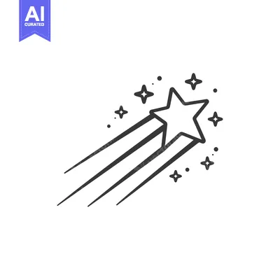 Popular premium asset: A Shooting Star with a Trail and Smaller Stars Around It