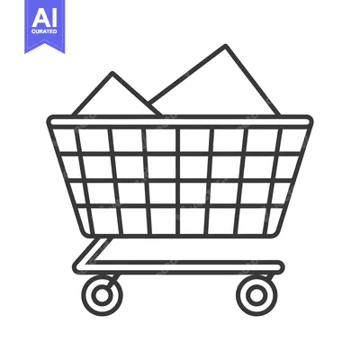 Popular premium asset: A Shopping Cart with Items Represented by Triangles