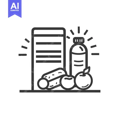 Popular premium asset: A Shopping List with Items Including Water, Apples, and a Cucumber