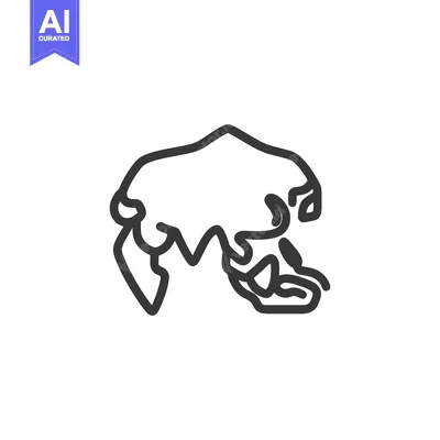 Popular premium asset: A simple stylized outline illustration of a mountain range