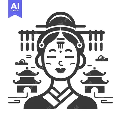 Popular premium asset: A stylized illustration of a woman in traditional attire
