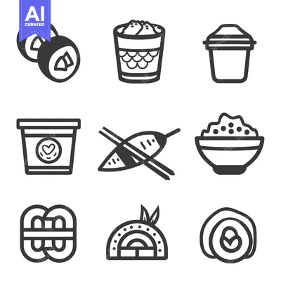 Aset premium populer: Monochrome graphic illustration depicting various types of internation