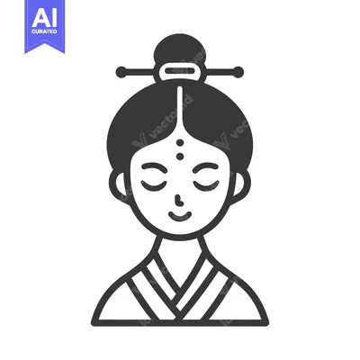Popular premium asset: A stylized portrait of a woman in traditional attire