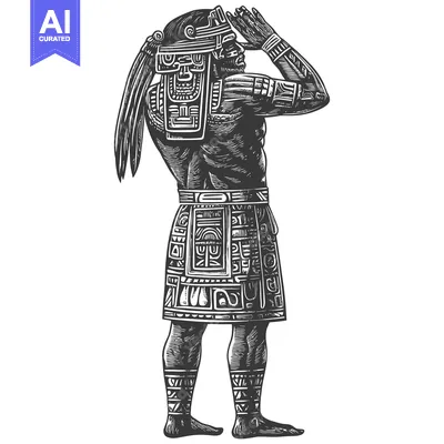 Popular premium asset: A Side View of an Aztec Warrior with Feathers