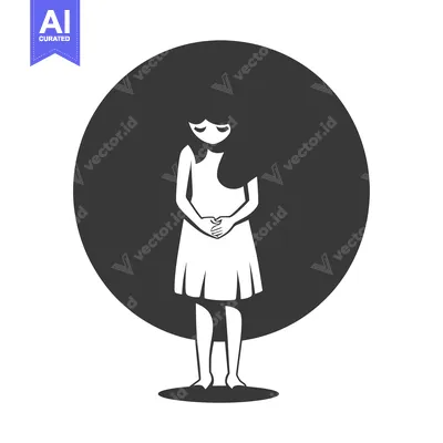 Aset premium populer: A Silhouetted Girl Standing in a Circle
