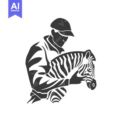 Aset premium populer: A Silhouette of a Man Holding a Zebra
