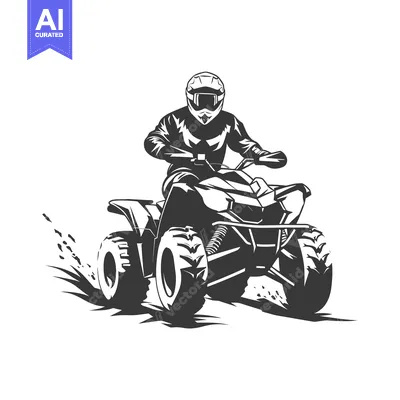 A Silhouette of a Person Riding an ATV