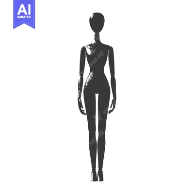 A Silhouette of a Wooden Fashion Mannequin