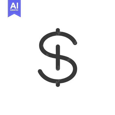 Premium design asset: A Simple Black and White Dollar Sign Icon