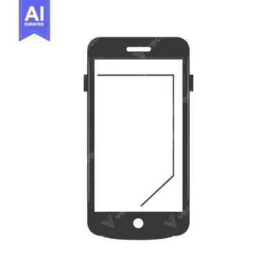 Premium design asset: A Simple Black and White Icon Depicting a Smartphone