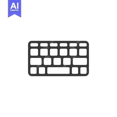 A Simple Black and White Icon of a Keyboard