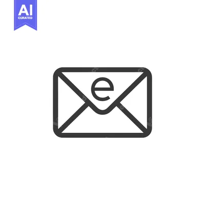 Popular premium asset: A simple black and white icon of an email envelope