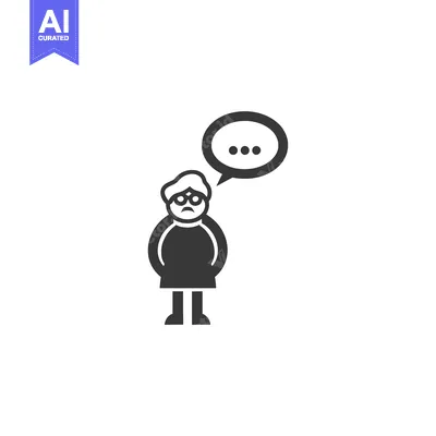 Premium design asset: A Simple Black and White Icon of a Person Thinking