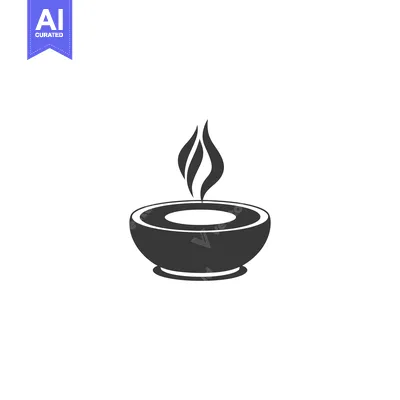 Aset desain premium: A Simple Black and White Illustration of a Burning Candle