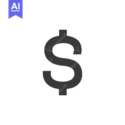 Popular premium asset: A simple black and white illustration of a dollar sign
