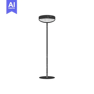 Popular premium asset: A Simple Black and White Illustration of a Floor Lamp