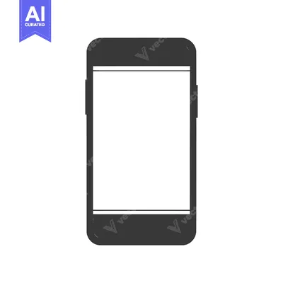Premium design asset: A Simple Black and White Illustration of a Smartphone