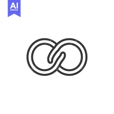 Popular premium asset: A simple black and white infinity symbol
