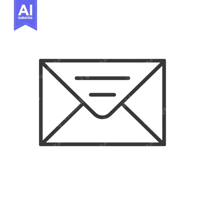 Popular premium asset: A simple black and white line drawing of a closed envelope