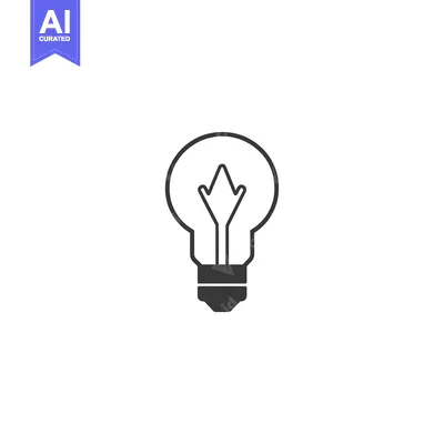 Popular premium asset: A simple black and white line drawing of a lightbulb.