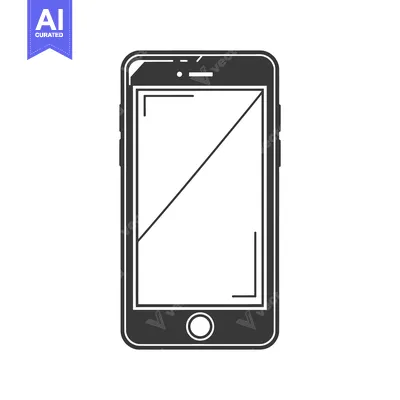 Popular premium asset: A Simple Black and White Outline Drawing of a Smartphone