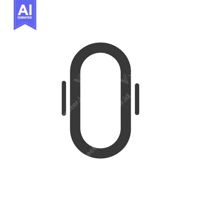 Aset premium populer: A simple black and white outline of a chain link