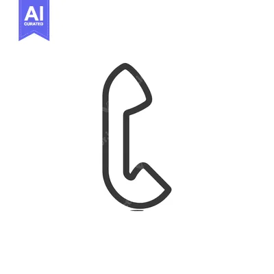 Aset premium populer: A Simple Black and White Outline of a Phone Receiver