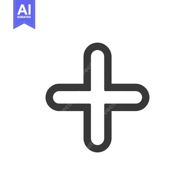 Premium design asset: A Simple Black and White Plus Sign Icon