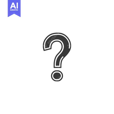 A Simple Black and White Question Mark Icon