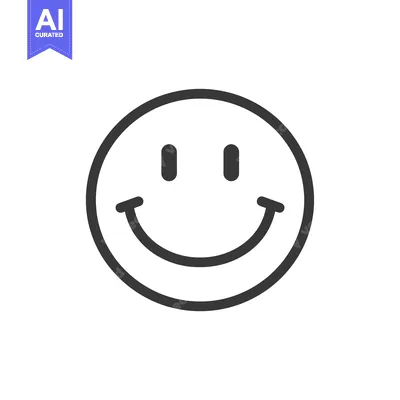 Popular premium asset: A simple black and white smiley face icon