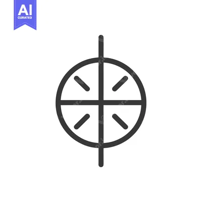 Popular premium asset: A simple black and white target icon with a circle and lines