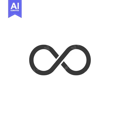 Aset premium populer: A simple, black infinity symbol on a white background