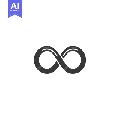 Premium design asset: A Simple Black Infinity Symbol on a White Background