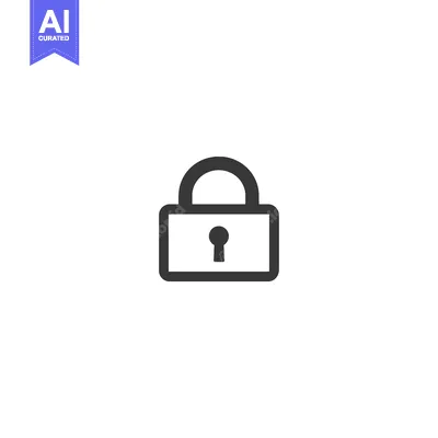 Aset premium populer: A Simple Black Outline Illustration of a Padlock