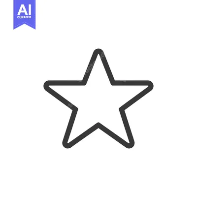 Premium design asset: A Simple Black Outline of a Five-Pointed Star