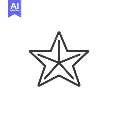 Popular premium asset: A simple black outline of a five-pointed star