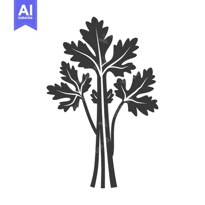 Aset premium populer: A Simple Illustration of a Bunch of Parsley