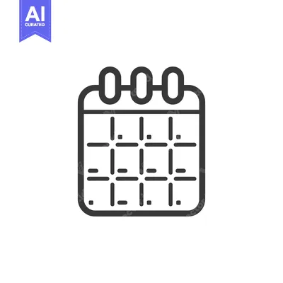 Popular premium asset: A simple line art icon of a calendar