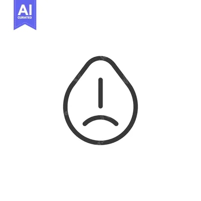 Aset premium populer: A Simple Line Art Illustration of a Sad Face