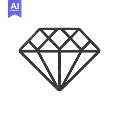 A Simple Line Drawing of a Diamond