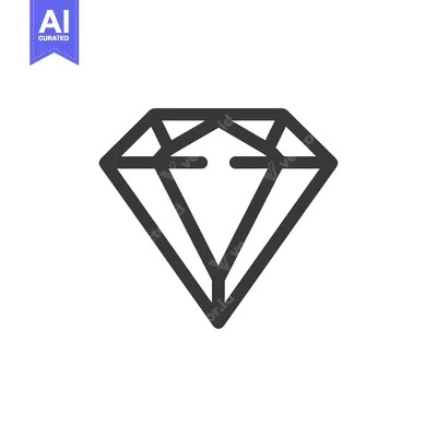 Popular premium asset: A simple line drawing of a diamond shape