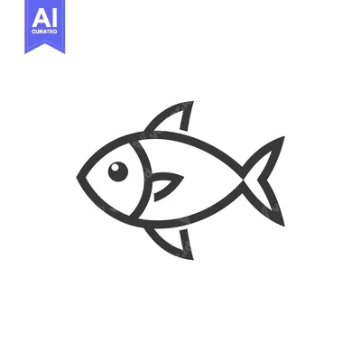Popular premium asset: A simple line drawing of a fish with a single eye
