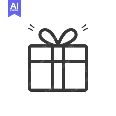 Popular premium asset: A simple line drawing of a gift box with a bow