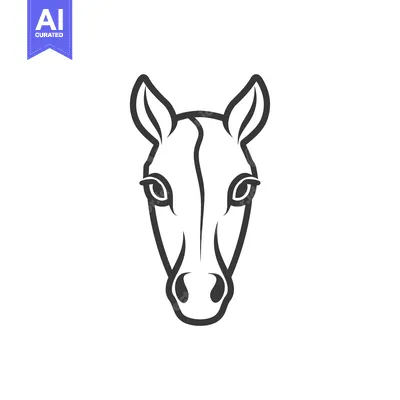 Premium design asset: A Simple Line Drawing of a Horse's Head