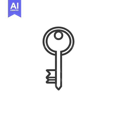 Popular premium asset: A simple line drawing of a key with a circular head